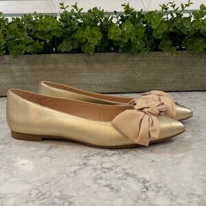 NIB Jack Rogers Heidi Flat, Platinum/Champagne, Size 8